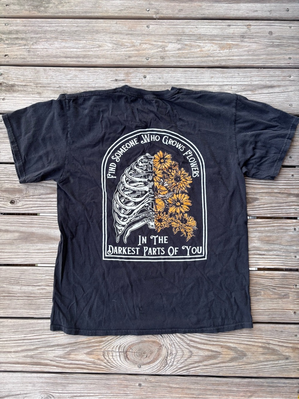 Zach Bryan Deann/Elisabeth Album Merch with Sunflower Ribcage Design